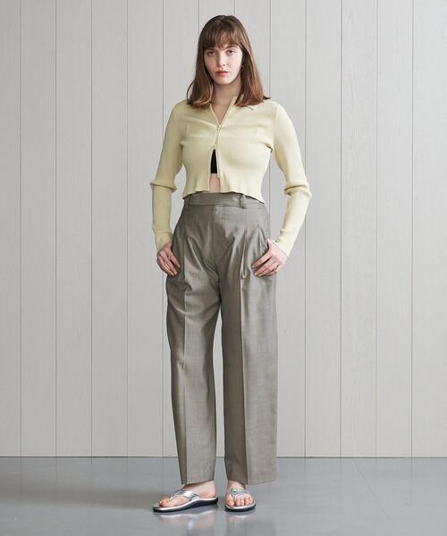 H BEAUTY & YOUTH ウールモヘヤジェントルストレートパンツ H