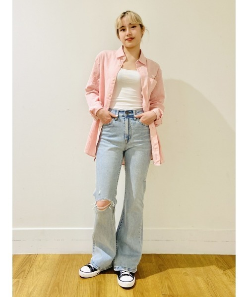 GAP（ギャップ）の「リネンコットンシャツ（シャツ/ブラウス・メンズ・ピンク/ベージュ/ネイビー/ブラック/ライトブルー/ホワイト/チェック/その他/ターコイズブルー・S/M/L/XL/XS）」の19枚目の写真