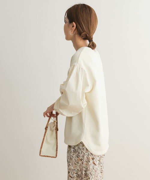 URBAN RESEARCH DOORS（アーバンリサーチドアーズ）の「袖布帛ドッキングプルオーバー（Tシャツ/カットソー・レディース・アイボリー/グレー系その他・MEDIUM）」の6枚目の写真