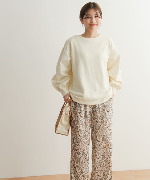 URBAN RESEARCH DOORS（アーバンリサーチドアーズ）の「袖布帛ドッキングプルオーバー（Tシャツ/カットソー・レディース・アイボリー/グレー系その他・MEDIUM）」の13枚目の写真