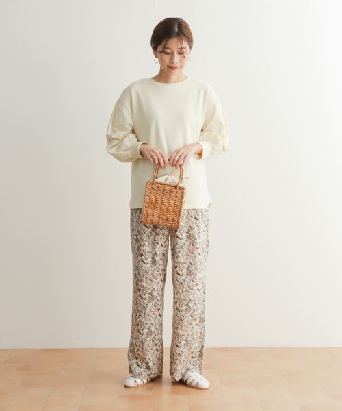 URBAN RESEARCH DOORS（アーバンリサーチドアーズ）の「袖布帛ドッキングプルオーバー（Tシャツ/カットソー・レディース・アイボリー/グレー系その他・MEDIUM）」の16枚目の写真