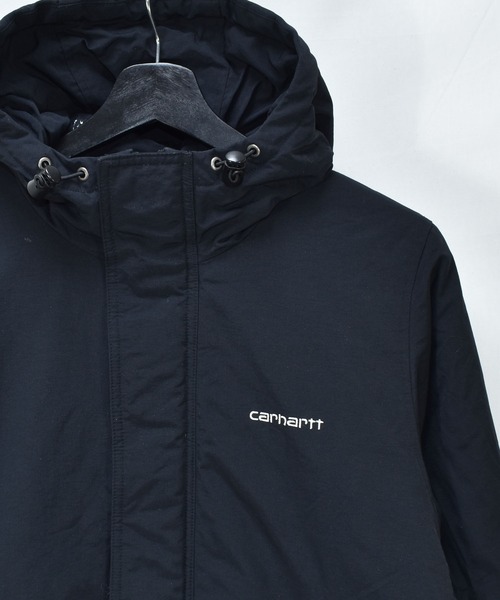 Carhartt(カーハート)の「【ヴィンテージ古着】Carhartt / カーハート ロゴ 中綿入り ナイロンジャケット(ナイロンジャケット・メンズ・ブラック・SMALL)」の2枚目の写真