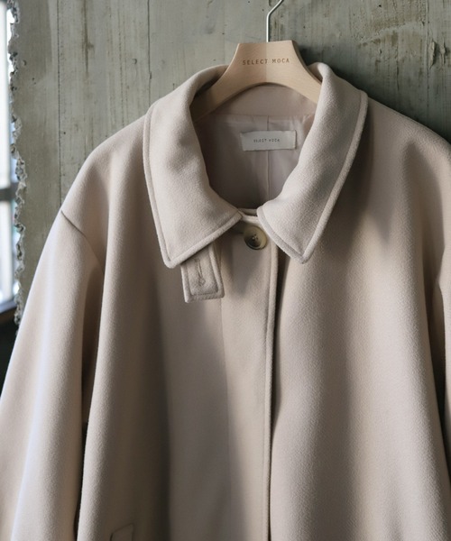 セール】ボリュームスリーブステンカラーロングコート（ステンカラー