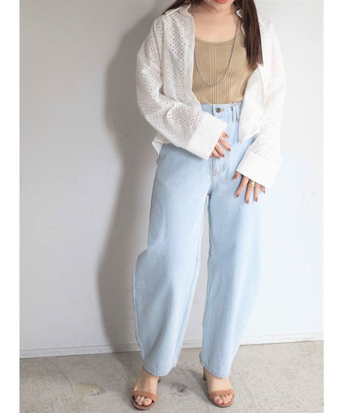 Yucca（ユッカ）の「レースシャツ（MEKKE　低身長向け）（シャツ/ブラウス・レディース・ホワイト・FREE）」の8枚目の写真