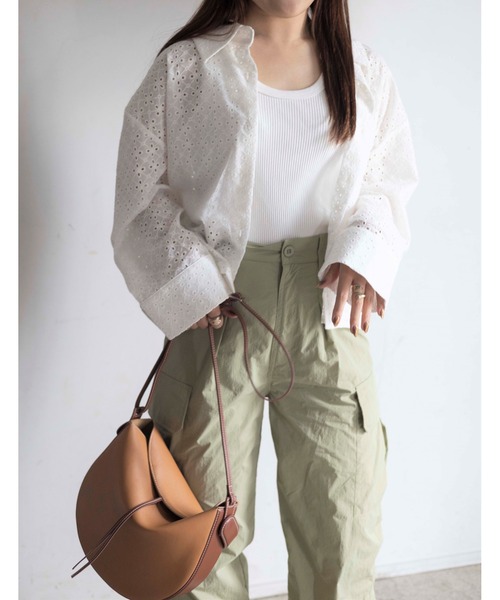 Yucca（ユッカ）の「レースシャツ（MEKKE　低身長向け）（シャツ/ブラウス・レディース・ホワイト・FREE）」の6枚目の写真