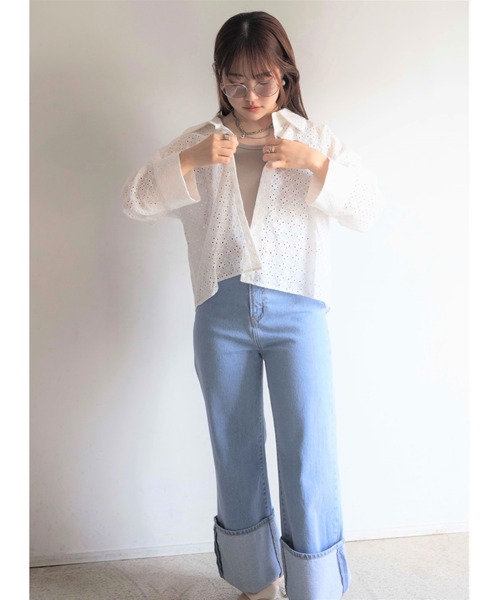 Yucca（ユッカ）の「レースシャツ（MEKKE　低身長向け）（シャツ/ブラウス・レディース・ホワイト・FREE）」の11枚目の写真