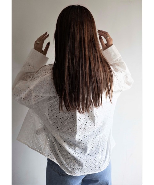 Yucca（ユッカ）の「レースシャツ（MEKKE　低身長向け）（シャツ/ブラウス・レディース・ホワイト・FREE）」の12枚目の写真