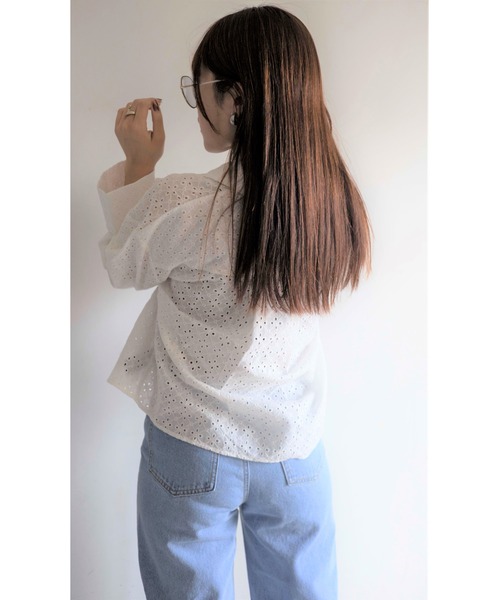 Yucca（ユッカ）の「レースシャツ（MEKKE　低身長向け）（シャツ/ブラウス・レディース・ホワイト・FREE）」の13枚目の写真