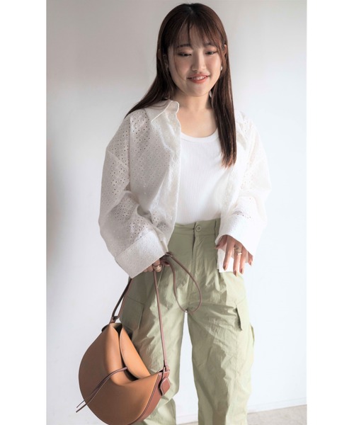 Yucca（ユッカ）の「レースシャツ（MEKKE　低身長向け）（シャツ/ブラウス・レディース・ホワイト・FREE）」の14枚目の写真