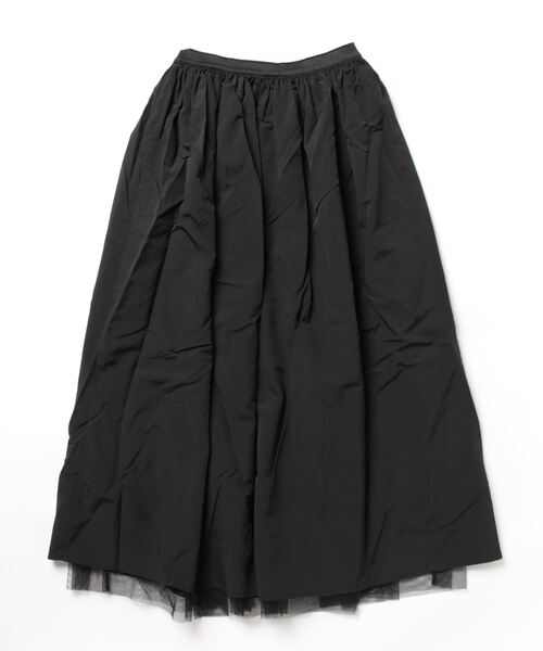 Chez toi(シェトワ)の「チュール×タフタリバーシブルスカート(スカート・レディース・グレイッシュベージュ/アイボリー/ブラック・FREE)」の6枚目の写真