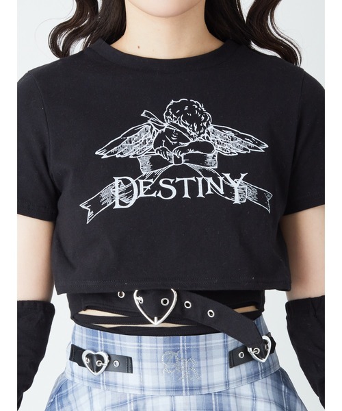 Ank Rouge(アンクルージュ)の「天使プリントぐるぐるTE(Tシャツ/カットソー・レディース・ブラック/ホワイト/ブルー・M)」の15枚目の写真
