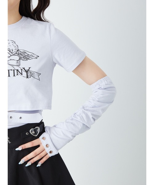 Ank Rouge(アンクルージュ)の「天使プリントぐるぐるTE(Tシャツ/カットソー・レディース・ブラック/ホワイト/ブルー・M)」の11枚目の写真