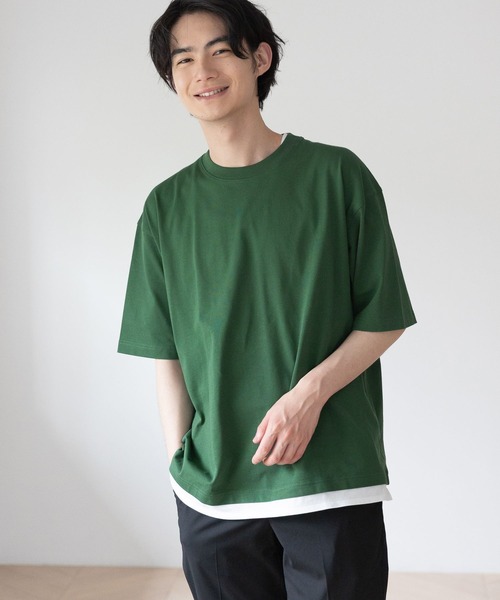 ★40%OFF【新品】アルベロベロ パッチワークTシャツカットソーグリーン　刺繍 ☆40%OFF【新品】アルベロベロ パッチワークTシャツカットソー