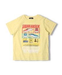 Moujonjon（ムージョンジョン）の「新幹線電車プラモデル風プリントＴシャツ（Tシャツ/カットソー・キッズ）」