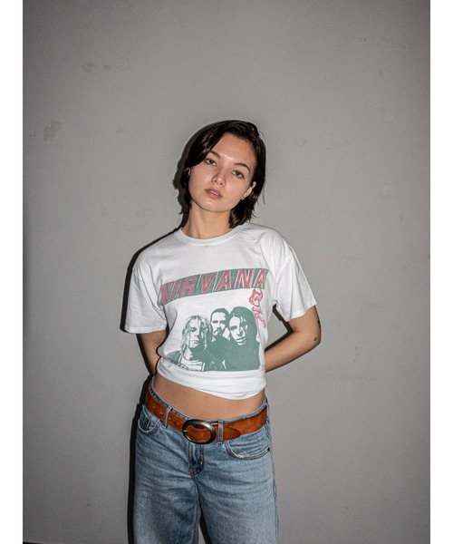 2AM(ツーエイエム)の「THRIFTY LOOK/スリフティールック THRIFTY'NIRVANA'TEE(Tシャツ/カットソー・メンズ・ホワイト/ホワイト系1・X-LARGE/LARGE/MEDIUM)」の1枚目の写真