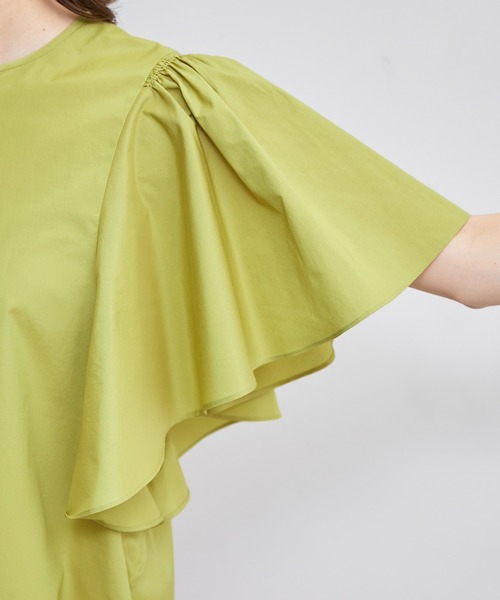 ROPE'（ロペ）の「袖フリルブラウス（シャツ/ブラウス・レディース・ミント/ブラック/ホワイト・38）」の18枚目の写真