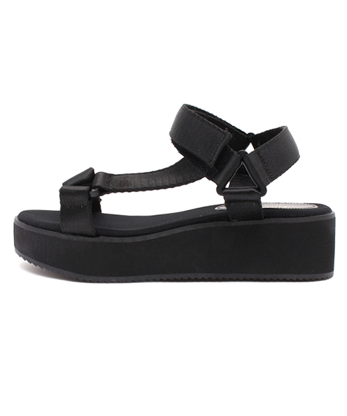 DISCOAT（ディスコート）の「【Discoat】厚底テープサンダル（サンダル・レディース・ホワイト/ブラック・LARGE/MEDIUM）」の3枚目の写真