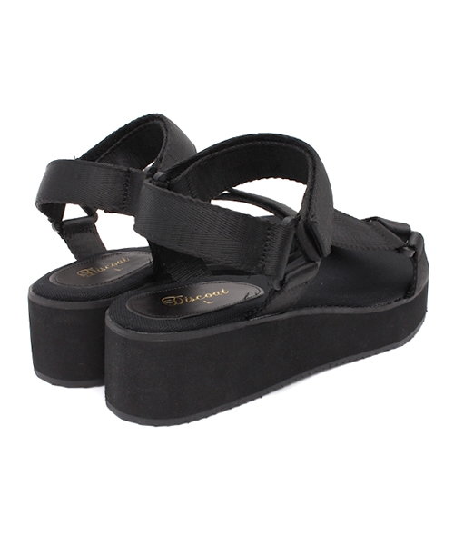 DISCOAT（ディスコート）の「【Discoat】厚底テープサンダル（サンダル・レディース・ホワイト/ブラック・LARGE/MEDIUM）」の5枚目の写真