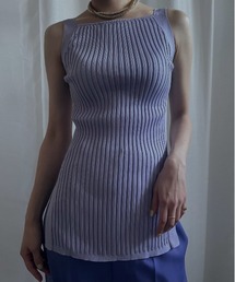 MEDI SQUARE TANK RIB KNIT TOP