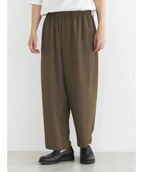 CRAFT STANDARD BOUTIQUE(クラフトスタンダードブティック)の「ポリトロワイドパンツ(その他パンツ・メンズ・ブラウン/カーキ/ブラック・L/M/XL)」の4枚目の写真