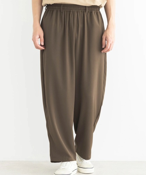 CRAFT STANDARD BOUTIQUE(クラフトスタンダードブティック)の「ポリトロワイドパンツ(その他パンツ・メンズ・ブラウン/カーキ/ブラック・L/M/XL)」の2枚目の写真