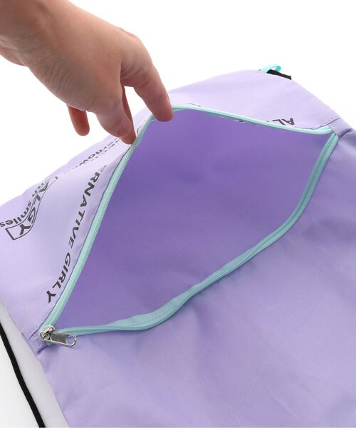 algy（アルジー）の「アルジーナップA（バックパック/リュック・キッズ・ブラック/ラベンダー・FREE）」の8枚目の写真