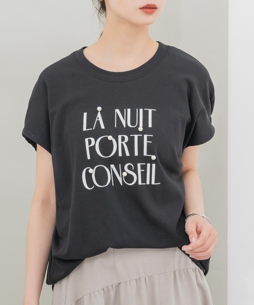 tシャツ 「KATHARINE ROSS」パールロゴボックスTEE レディース KATHARINE ROSS（キャサリンロス）の「【KATHARINE ROSS】パール