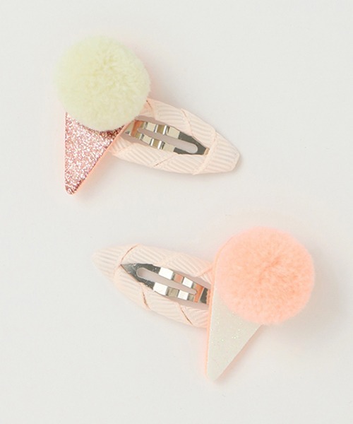 petit main（プティマイン）の「アイスクリームヘアピン2P（その他ヘアアクセサリー・キッズ・ライトピンク/ライトグリーン・FREE）」の2枚目の写真