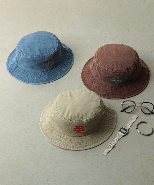 FRUIT OF THE LOOM（フルーツオブザルーム）の「【FRUIT OF THE LOOM】Pigment BUCKET HAT/バケットハット/ピグメント（ハット・メンズ・ブラウン/ブルー/ベージュ/チャコール/アイボリー・FREE）」の14枚目の写真