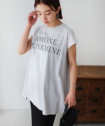 ロゴプリントフレンチスリーブTシャツ