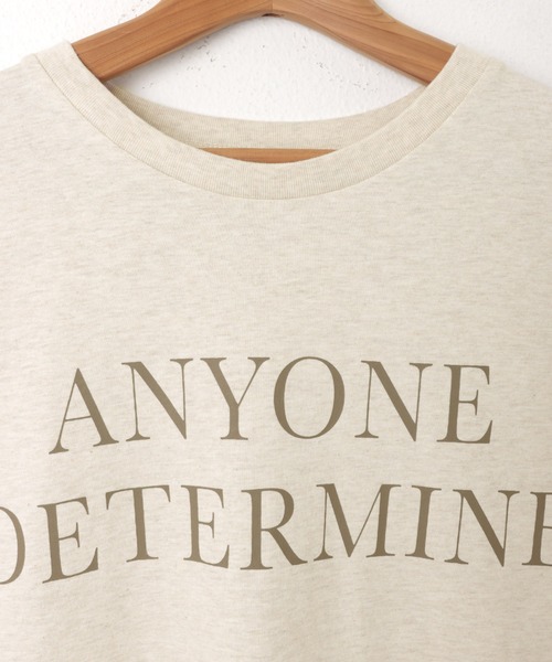 andme(アンドミー)の「ロゴプリントフレンチスリーブTシャツ(Tシャツ/カットソー・レディース・ブラック/オートミール/グレー/オフホワイト/ベージュ・M)」の16枚目の写真