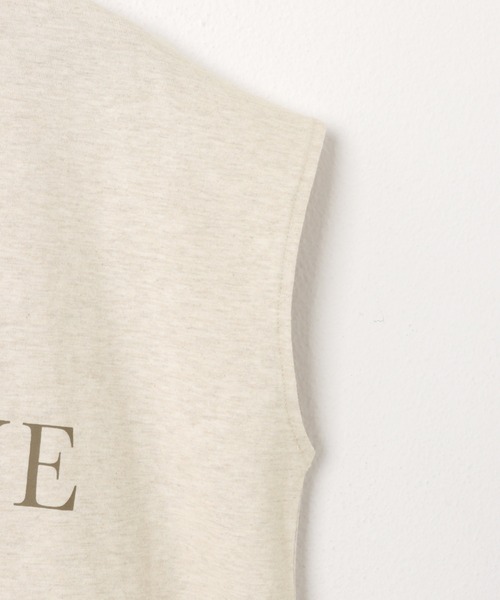 andme(アンドミー)の「ロゴプリントフレンチスリーブTシャツ(Tシャツ/カットソー・レディース・ブラック/オートミール/グレー/オフホワイト/ベージュ・M)」の18枚目の写真