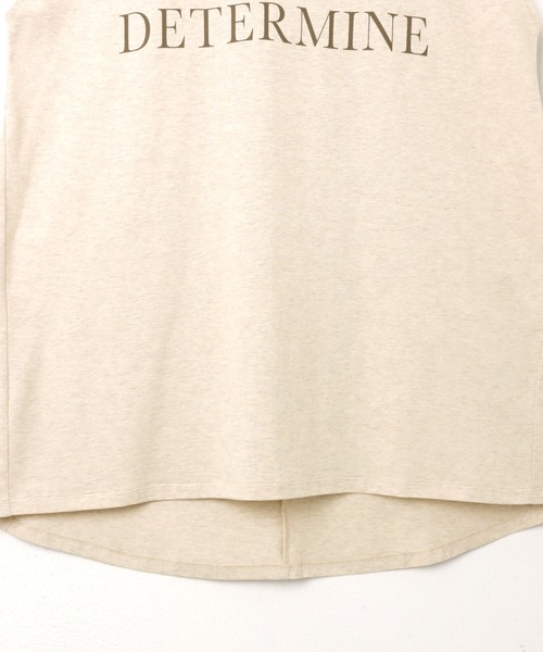 andme(アンドミー)の「ロゴプリントフレンチスリーブTシャツ(Tシャツ/カットソー・レディース・ブラック/オートミール/グレー/オフホワイト/ベージュ・M)」の19枚目の写真