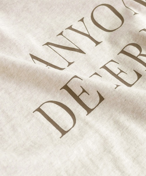 andme(アンドミー)の「ロゴプリントフレンチスリーブTシャツ(Tシャツ/カットソー・レディース・ブラック/オートミール/グレー/オフホワイト/ベージュ・M)」の22枚目の写真