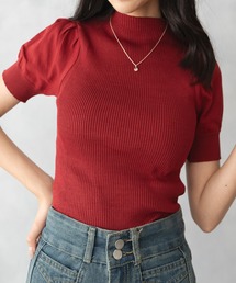 リブ」に該当するトップス（レッド/赤色系）ファッション通販