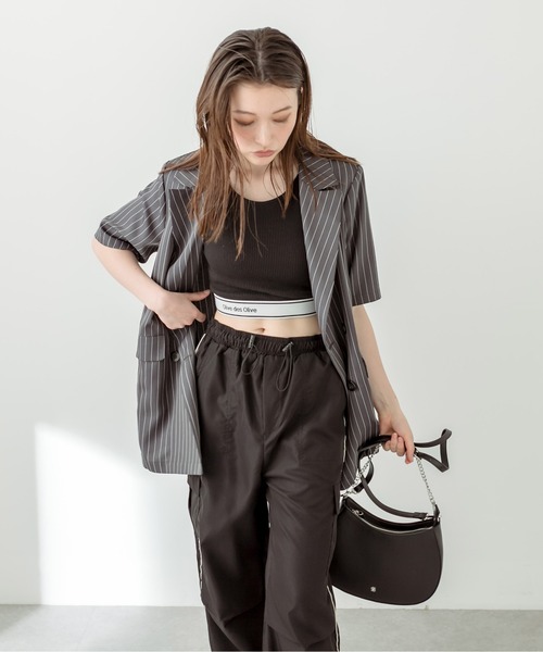 OLIVE des OLIVE（オリーブデオリーブ）の「チェーンハンドル付きホーボーバッグ　1031120220（ショルダーバッグ・レディース・アイボリー/ブラック・FREE）」の11枚目の写真