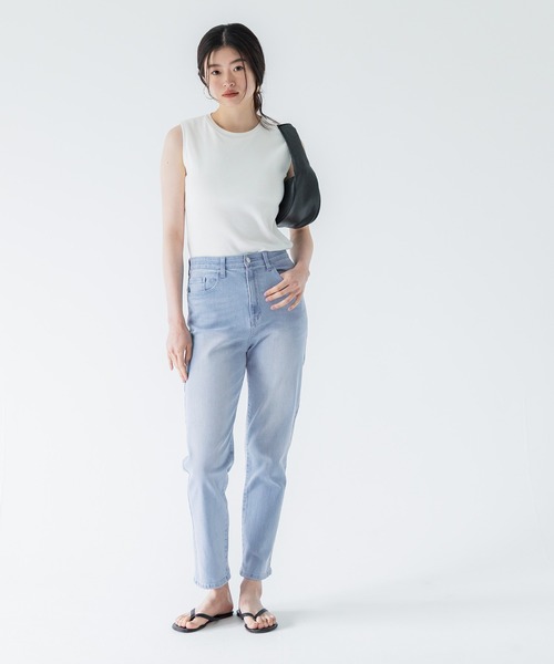 coca（coca）（コカ）の「グッドテーパードデニム（デニムパンツ・レディース・ブルー/ライトブルー・S/M/L）」の10枚目の写真