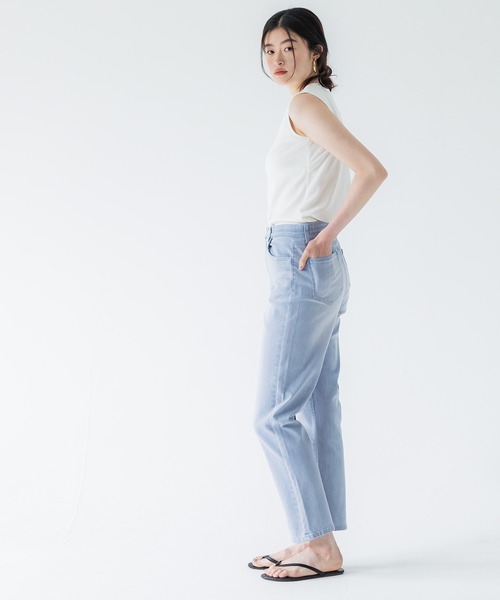 coca（coca）（コカ）の「グッドテーパードデニム（デニムパンツ・レディース・ブルー/ライトブルー・S/M/L）」の8枚目の写真