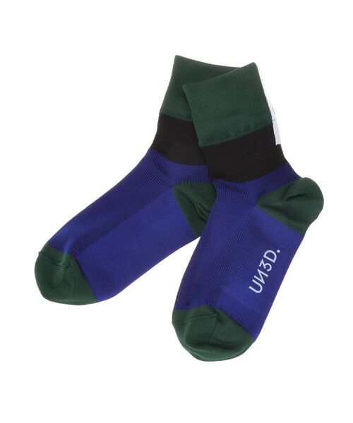 UN3D.（アンスリード）の「バックラインカラーブロックソックス（ソックス/靴下・レディース・ブラウン/グリーン/イエロー・FREE）」の4枚目の写真