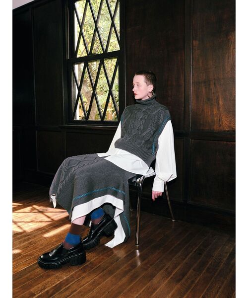 UN3D.（アンスリード）の「バックラインカラーブロックソックス（ソックス/靴下・レディース・ブラウン/グリーン/イエロー・FREE）」の6枚目の写真