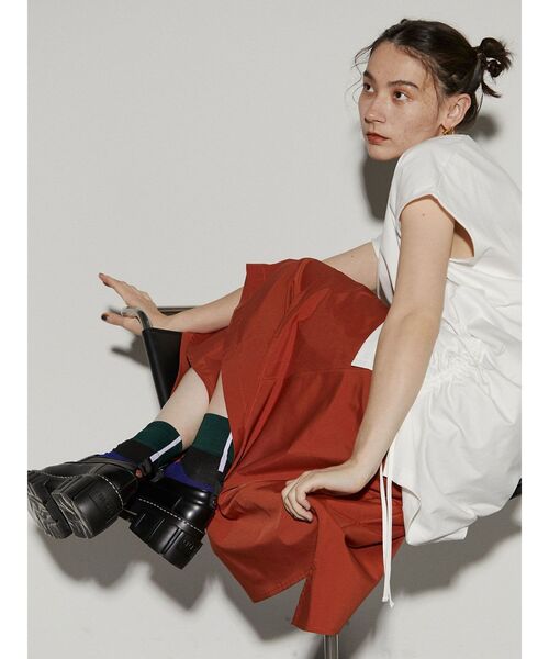 UN3D.（アンスリード）の「バックラインカラーブロックソックス（ソックス/靴下・レディース・ブラウン/グリーン/イエロー・FREE）」の7枚目の写真