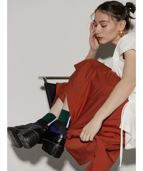 UN3D.（アンスリード）の「バックラインカラーブロックソックス（ソックス/靴下・レディース・ブラウン/グリーン/イエロー・FREE）」の8枚目の写真