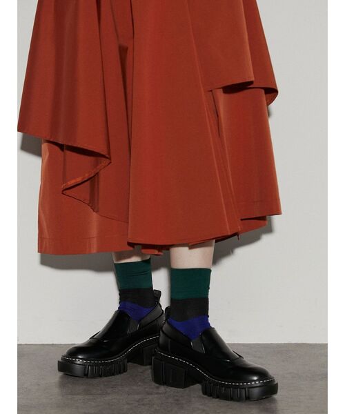 UN3D.（アンスリード）の「バックラインカラーブロックソックス（ソックス/靴下・レディース・ブラウン/グリーン/イエロー・FREE）」の3枚目の写真