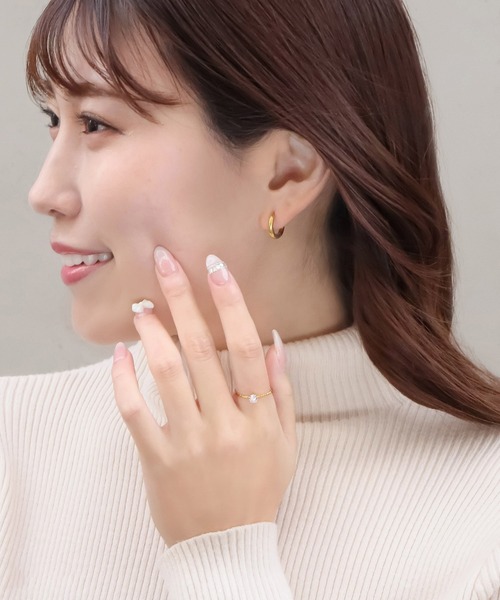 blackdia ocean（ブラックダイヤオーシャン）の「blackdia ocean 金属アレルギー対応 ステンレスフープピアス 両耳 つけっぱなし（ピアス（両耳用）・レディース・シルバー/ブラック/ピンクゴールド/ゴールド・#8/#10/#12/#16/#14）」の11枚目の写真