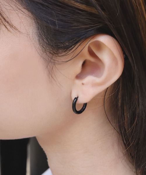 セール】blackdia ocean 金属アレルギー対応 ステンレスフープピアス