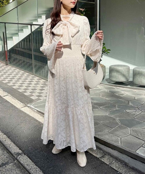 one after another NICE CLAUP(ワンアフターアナザーナイスクラップ)の「レディロングワンピース(ワンピース・レディース・アイボリー/ピンク・FREE)」の14枚目の写真