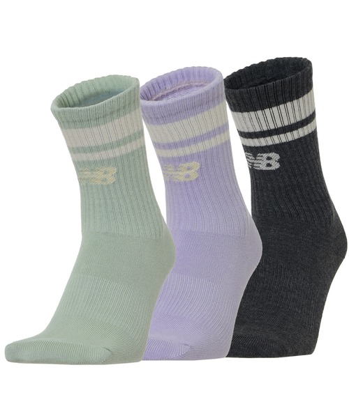 NEW BALANCE（ニューバランス）の「ライン ミッドカフ 3Pソックス（ソックス/靴下・メンズ・その他4/その他3・MEDIUM/LARGE）」の2枚目の写真