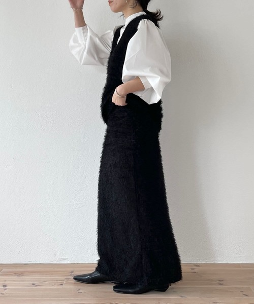 wee9s（ウィークス）の「mop vest / モップベスト（ベスト・レディース・アイボリー/ブラック・FREE）」の16枚目の写真