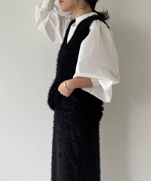 wee9s（ウィークス）の「mop vest / モップベスト（ベスト・レディース・アイボリー/ブラック・FREE）」の19枚目の写真