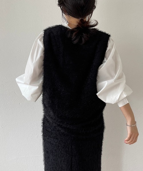 wee9s（ウィークス）の「mop vest / モップベスト（ベスト・レディース・アイボリー/ブラック・FREE）」の18枚目の写真